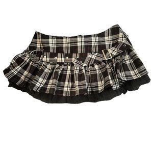 Y2K vintage Hell Bunny hand cuff ultra mini skirt